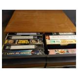 Faux Wood VHS Movie Holder W/ Movies