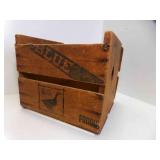 Vintage Wooden Blue Goose Produce Shipping Crate