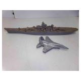20" Long Model of Vintage Battleship & Plastic