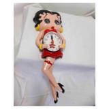 2008 Betty Boop Battery Operated Clock w/Swinging