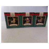 3 1992 Hallmark Keepsake Ornaments - Santa -