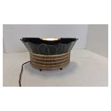 1950 MCM Gold Tone Mesh TV Lamp Ambient Uplighting