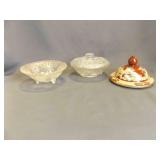 Vintage KIG Malaysia Clear Pressed Glass Candy