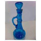 1973 Jim Beam Genie Bottle Peacock Blue w/Stopper