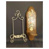 Decorative Ornate Scrolled Design Easel - Wall Mt.