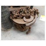 Chain Hoist, Roll of Wire Mesh Fence