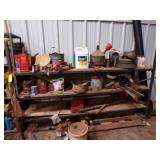 metal shelf & contents