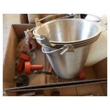 Stainless Buckets, Milking Bottles