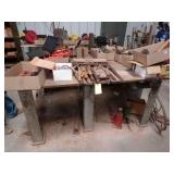 very heavy steel shop table
