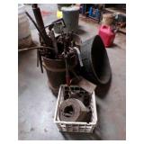 grease guns, rubber tubs, misc. chain
