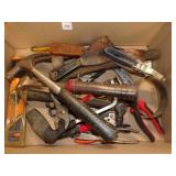 Box of hammers, etc.