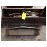 Carpenters tool box with tools