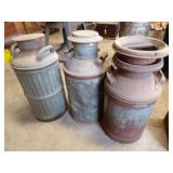 3-vintage cream/milk cans