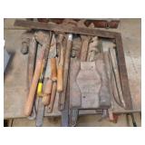 old pipe wrenches, etc.