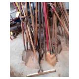 group of garden tools