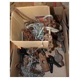 Box of misc. chain, etc.