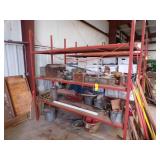 square tubing shelves & contents