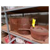 copper boiler & cast iron Dutch oven