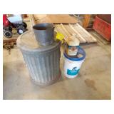 Vintage HD Metal Trach Can w/ Lid