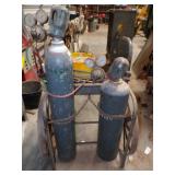 cutting torch cart, bottles