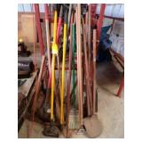 group of garden tools