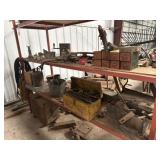 square tubing shelves & contents