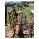 old calf working chute