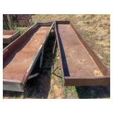 2-12ft metal feed bunks