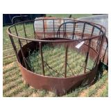 Steel round bale feeder