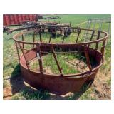 Steel round bale feeder