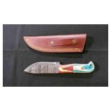 Drop Point Knife With Sheath