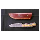 Spear Point Knife With Sheath