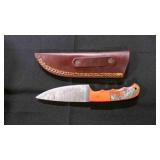 Drop Point Knife With Sheath