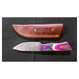 Spear Point Knife With Sheath