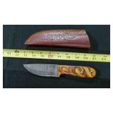 Drop Point Knife With Sheath