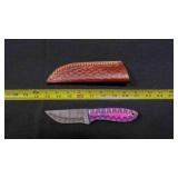 Straight Back Knife With Sheath