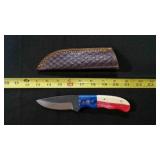 Drop Point Knife With Sheath