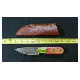 Drop Point Knife With Sheath