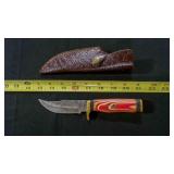 Trailing Point Knife With Sheath