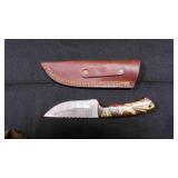 Straight Back Knife With Sheath