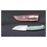 Drop Point Knife With Sheath