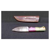 Drop Point Knife With Sheath