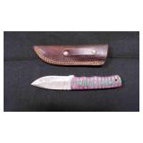 Drop Point Knife With Sheath