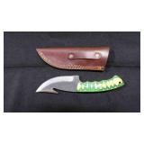 Gut Hook Knife With Sheath