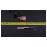 Miniature Modified Knife With Sheath & Keychain