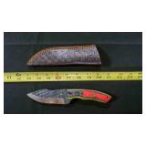 Spear Point Knife With Sheath