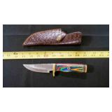 Straight Back Knife With Sheath
