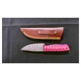 Drop Point Knife With Sheath