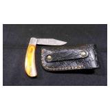 Folding Pocket Knife With Sheath