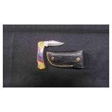 Folding Pocket Knife With Sheath